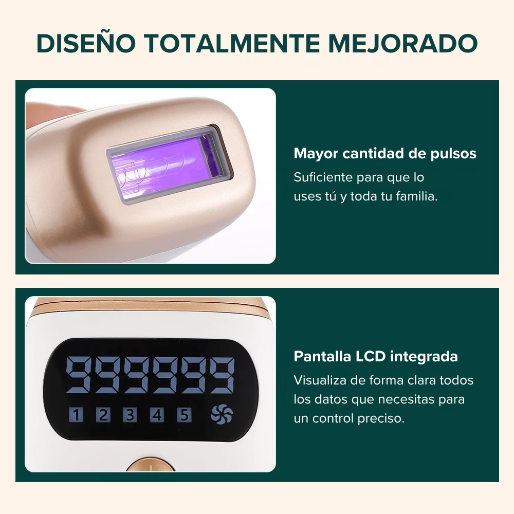 IPL Infinity Pro - Depiladora de Pulsos de Luz con 999,999 Pulsos