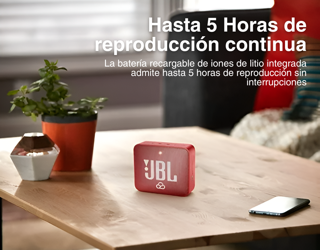 Bocina Bluetooth Portátil JBL GO2 - Tecnología Inalámbrica y Resistente al Agua IPX7