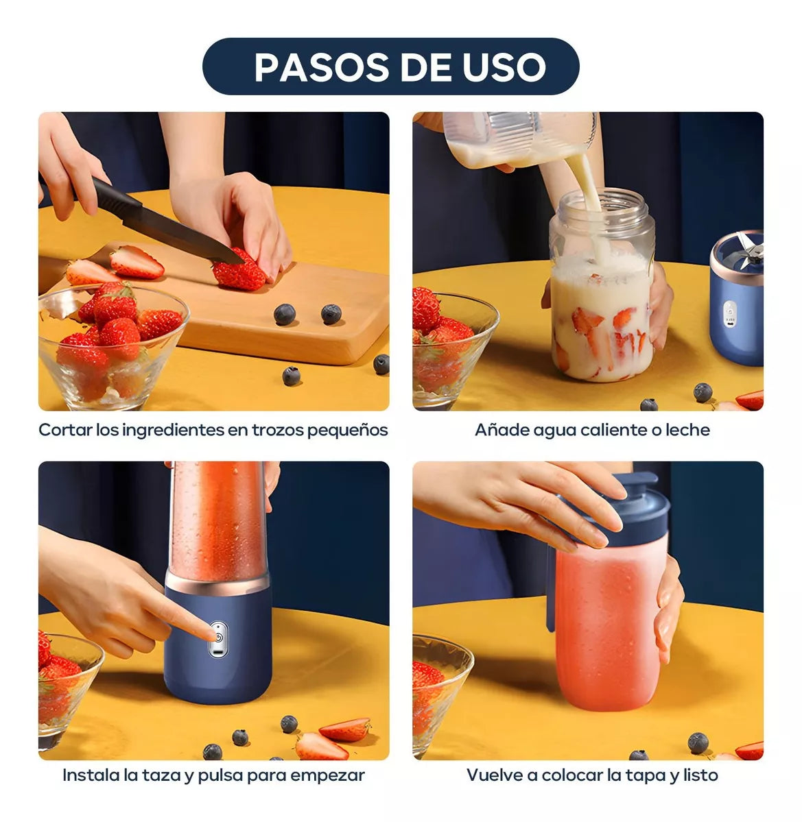 Blender Go Essence - Licuadora Portátil para Jugos y Smoothies Frescos